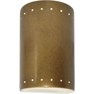 Ambiance Cylinder LED 5.75 inch Antique Gold ADA Wall Sconce Wall Light, Small