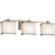 Textile 3 Light 25.75 inch Brushed Brass Bath Vanity Light Wall Light, Era Family, Choices