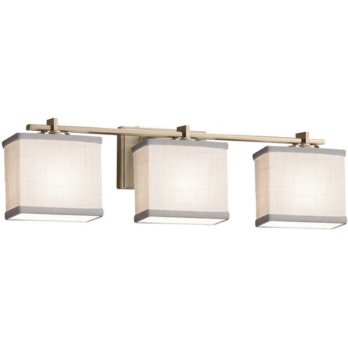 Textile 3 Light 25.75 inch Brushed Brass Bath Vanity Light Wall Light, Era Family, Choices