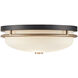 Fusion Collection - Tilburg Family 3 Light 15.75 inch Matte Black and Brass and Opal Flush-Mount Ceiling Light, EVOLV