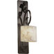 Alabaster Rocks Wall Sconce Wall Light in Dark Bronze, Oval, Incandescent, Oval