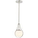 EVOLV LED 6.5 inch Brushed Nickel Pendant Ceiling Light, Pearl Family