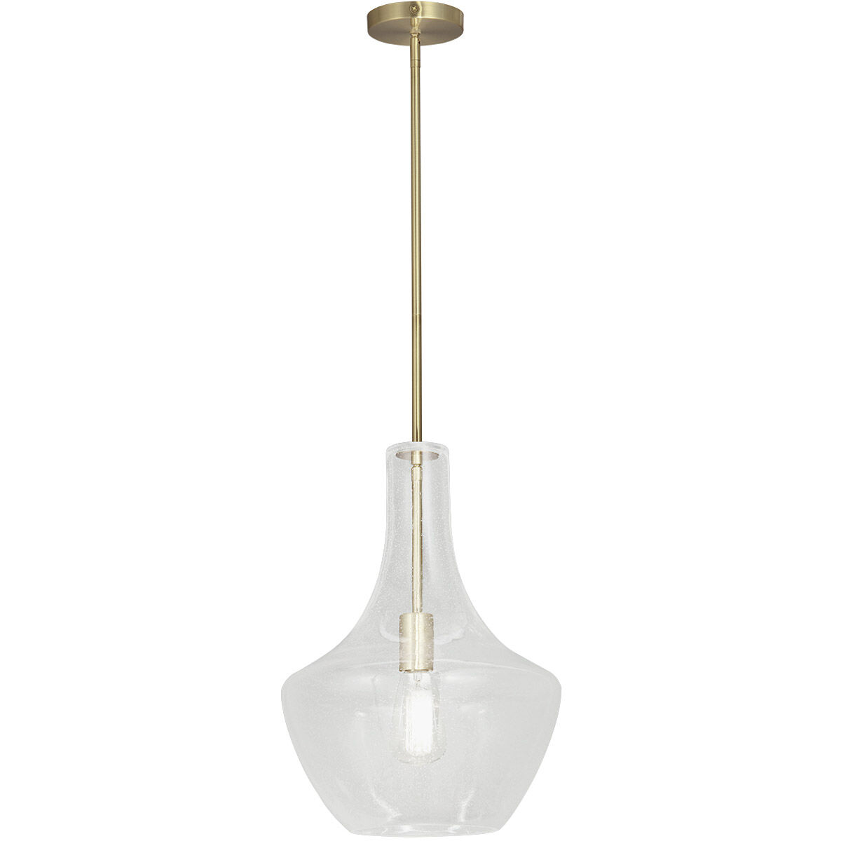 EVOLV 12 inch Brushed Brass Pendant Ceiling Light, Harlow Family