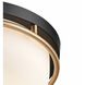 Fusion Collection - Tilburg Family 3 Light 15.75 inch Matte Black and Brass Flush-Mount Ceiling Light, EVOLV