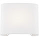 Textile Collection 1 Light 12 inch White ADA Wall Sconce Wall Light
