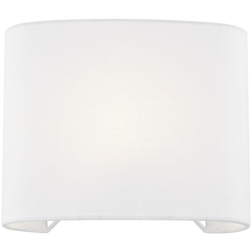 Textile Collection 1 Light 12 inch White ADA Wall Sconce Wall Light