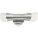Fusion Collection - Lugano Family 1 Light 4.75 inch Polished Chrome and Ribbed Clear ADA Wall Sconce Wall Light, EVOLV