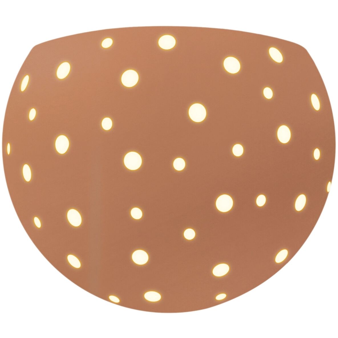 Perforated Globe Wall Sconce Wall Light in Adobe, Form+Finish+Function