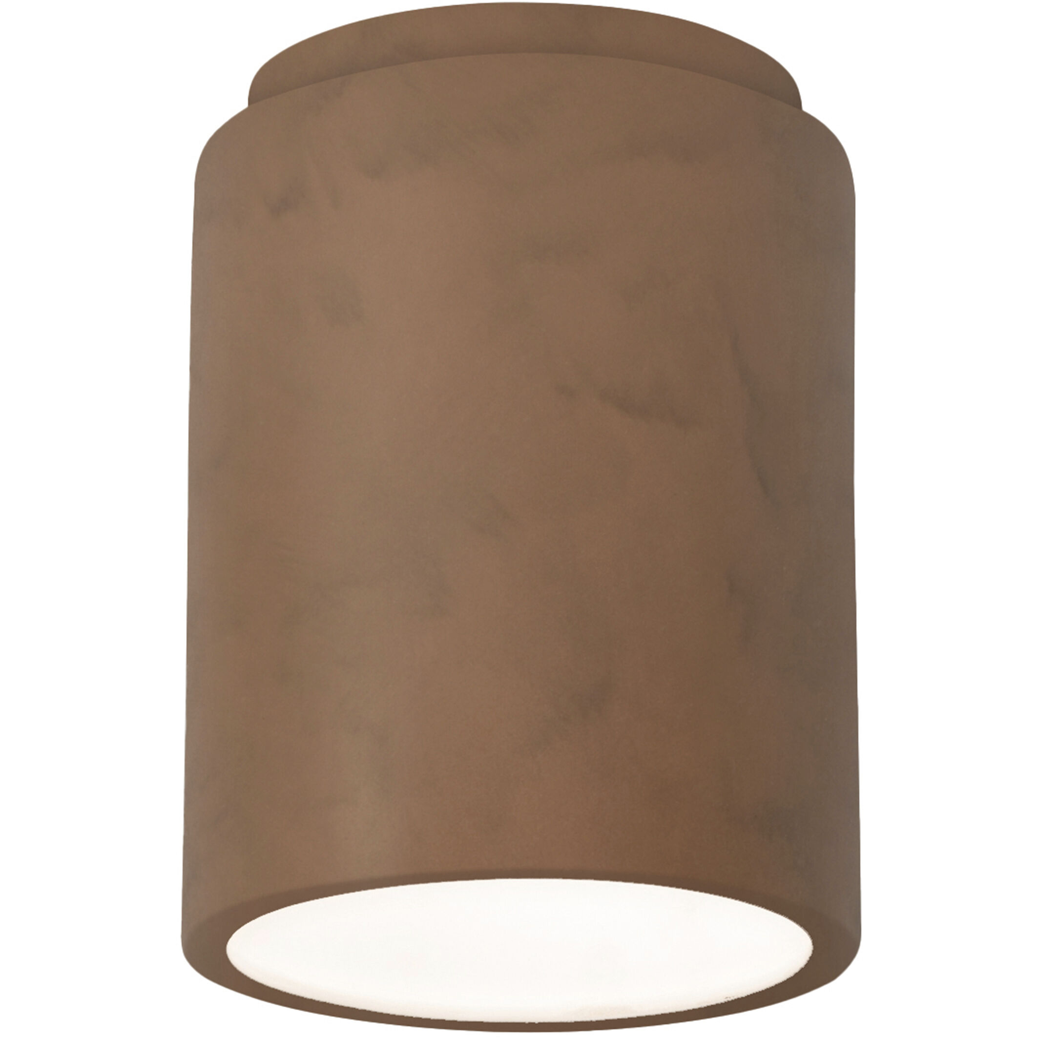 Radiance Cylinder LED 6.5 inch Terra Cotta Flush-Mount Ceiling Light