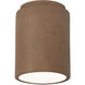 Radiance Cylinder LED 6.5 inch Terra Cotta Flush-Mount Ceiling Light