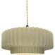 Radiance Collection - Pleated Tier Pendant Ceiling Light in Matte Black, Dedicated LED, Beige Twist Cord, Vanilla Gloss, 14.5W x 5.25H, Form+Finish+Function