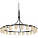 Limoges 21 Light 60 inch Matte Black Chandelier Ceiling Light in Pleats, Incandescent