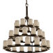 Limoges 36 Light 42 inch Dark Bronze Chandelier Ceiling Light in Pleats, Incandescent