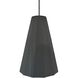 Radiance Collection - Fluted Pendant Ceiling Light in Brushed Nickel, Dedicated LED, Rigid Stem, Gloss Gray, 9W x 13H, Form+Finish+Function