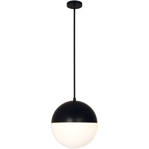 EVOLV LED 14 inch Matte Black Pendant Ceiling Light, Ion Family