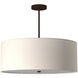 Textile LED 24 inch Dark Bronze Pendant Ceiling Light