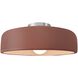 Radiance Collection - Spire LED 13 inch Canyon Clay and Brushed Nickel Semi-Flush Ceiling Light in Dedicated LED, 13W x 6H, Form+Finish+Function