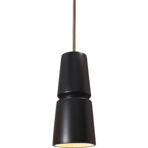 Radiance Collection LED 6 inch Tierra Red Slate with Dark Bronze Pendant Ceiling Light