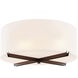 EVOLV 24 inch Dark Bronze Flush-Mount Ceiling Light, Crossbar Family