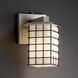 Montana 1 Light 7 inch Brushed Nickel Wall Sconce Wall Light in Grid with Opal