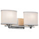 Textile 16.5 inch Brushed Brass Bath Bar Wall Light