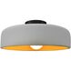 Radiance LED 13 inch Matte White and Champagne Gold and Matte Black Semi Flush Ceiling Light
