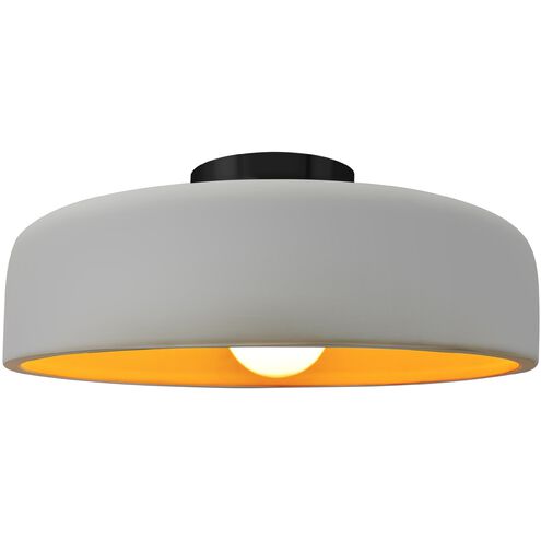 Radiance LED 13 inch Matte White and Champagne Gold and Matte Black Semi Flush Ceiling Light