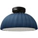 Radiance Collection - Pleated Dome Semi-Flush Ceiling Light in Matte Black, Dedicated LED, Midnight Sky/Matte White, Form+Finish+Function
