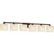 Alabaster Rocks 6 Light 50.5 inch Dark Bronze Vanity Light Wall Light in LED, Rectangle