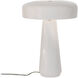 Portable 17.75 inch 60 watt Matte White and Champagne Gold Table Lamp Portable Light