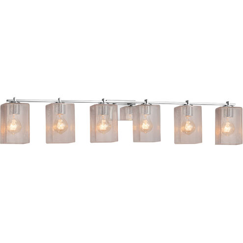 Fusion LED 55.5 inch Dark Bronze Bath Bar Wall Light in 4200 Lm LED, Rectangle, Seeded Fusion