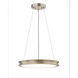 EVOLV LED 16 inch Brushed Brass Pendant Ceiling Light, Bevel Family
