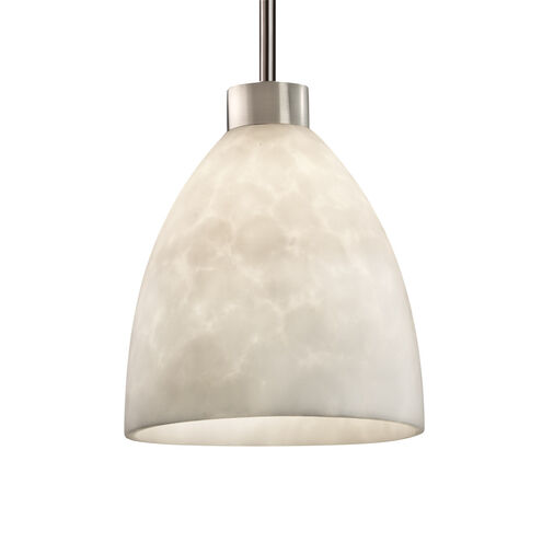 Oliver 1 Light 21 inch Brushed Nickel Pendant Ceiling Light in Rigid Stem Kit, Incandescent