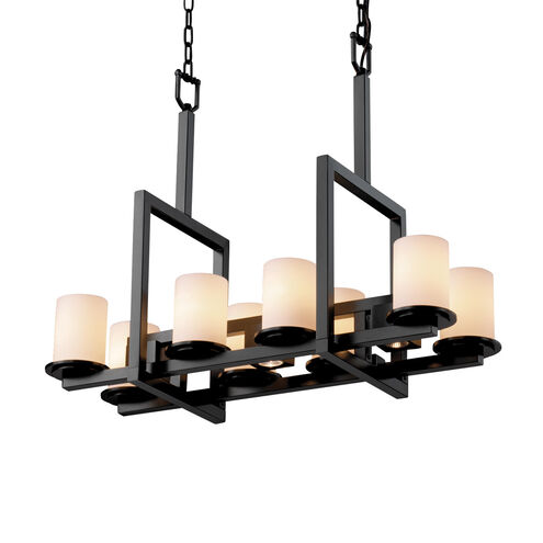 Fusion LED 13 inch Dark Bronze Chandelier Ceiling Light in 5600 Lm LED, Frosted Crackle Fusion