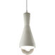 Radiance Collection - Erlen 1 Light 4.75 inch White Crackle and Brushed Nickel Pendant Ceiling Light in Replaceable Bulb, Form+Finish+Function
