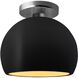 Radiance 1 Light 7 inch Carbon Matte Black and Champagne Gold and Brushed Nickel Semi Flush Ceiling Light