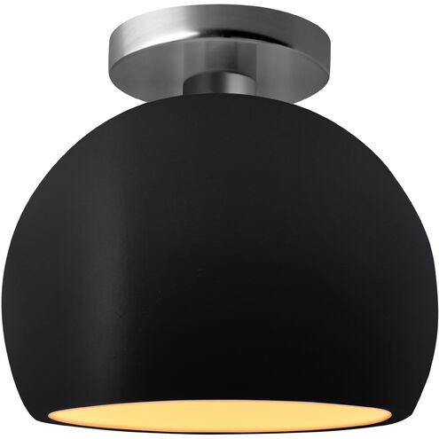 Radiance 1 Light 7 inch Carbon Matte Black and Champagne Gold and Brushed Nickel Semi Flush Ceiling Light