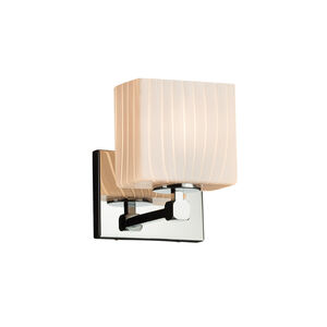 Fusion 1 Light 6 inch Polished Chrome ADA Wall Sconce Wall Light in Rectangle, Incandescent, Ribbon Fusion