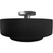 Radiance Collection - Tier LED 14.5 inch Carbon Matte Black and Brushed Nickel Semi-Flush Ceiling Light in Dedicated LED, 14.5W x 7.25H, Form+Finish+Function