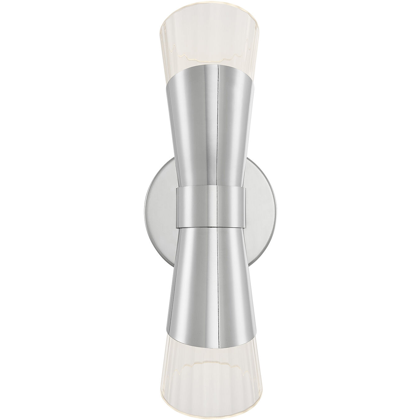 Fusion Collection - Lugano Family 4.75 inch Polished Chrome ADA Wall Sconce Wall Light, EVOLV