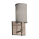 Textile LED 5 inch Brushed Nickel Wall Sconce Wall Light