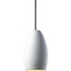 Radiance Collection 1 Light 6.5 inch Brushed Nickel and Bisque and White Pendant Ceiling Light