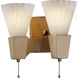 Euro Classics LED 11.5 inch Brushed Nickel and Gloss White Wall Sconce Wall Light