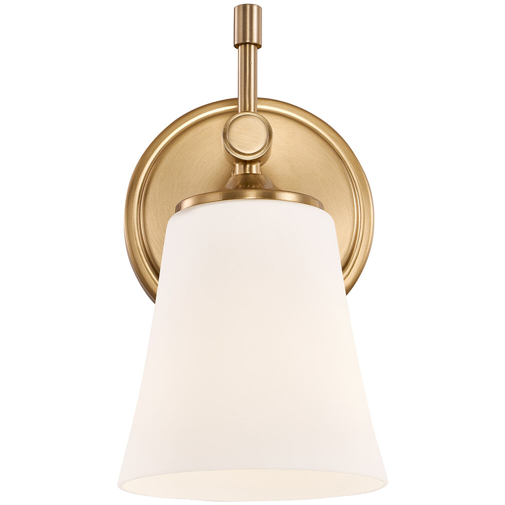 Fusion Collection - Tulsi Family 1 Light 5.25 inch Brushed Brass Wall Sconce Wall Light, EVOLV