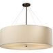 EVOLV 36 inch Dark Bronze Pendant Ceiling Light in Cream, Classic Family