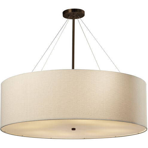 EVOLV 36 inch Dark Bronze Pendant Ceiling Light in Cream, Classic Family