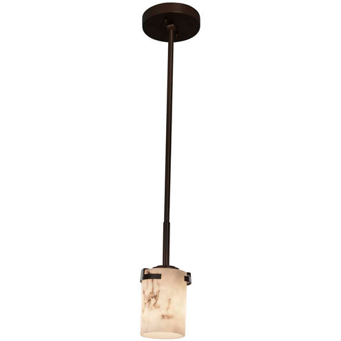 Lumenaria 1 Light 4.5 inch Brushed Nickel Pendant Ceiling Light in Cylinder with Flat Rim, Incandescent