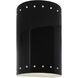 Ambiance Cylinder LED 5.75 inch Gloss Black ADA Wall Sconce Wall Light, Small