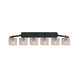 Fusion LED 55.5 inch Matte Black Bath Bar Wall Light in 4200 Lm LED, Oval, Seeded Fusion, Oval