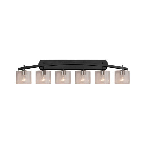Fusion LED 55.5 inch Matte Black Bath Bar Wall Light in 4200 Lm LED, Oval, Seeded Fusion, Oval